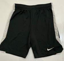 Nike Shorts Youth Medium Black White Dri Fit Soccer Futbol Training Boys Kids