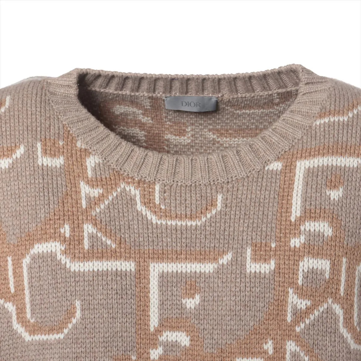 Dior x Cactus Jack 22AW Cashmere Knit M Men's Brown x white  283M663AT358 image 4
