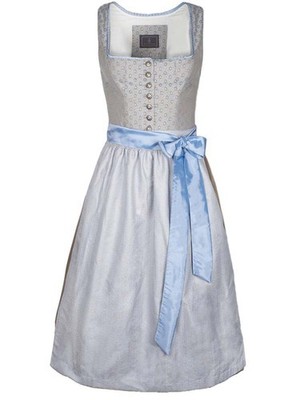 Trachten Deiser Dirndl Beata 70er 70cm Länge midi eisblau elegant