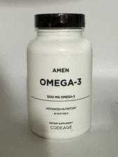 Codeage Amen, Omega-3, 1,500 mg, 90 Softgels (1.500 mg per Soft Gel)
