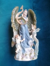 Fata LES ALPES Angelo Con Arpa E Cherubini