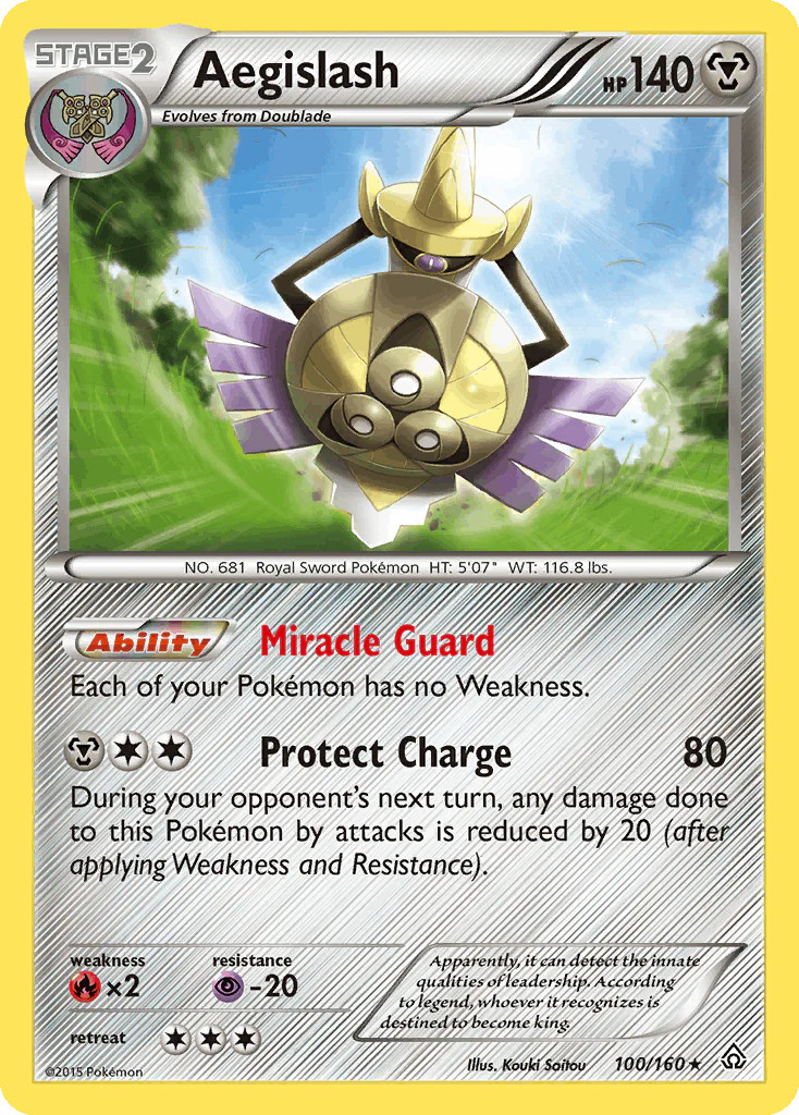 Aegislash (100/160) [XY: Primal Clash] Lightly Played Reverse Holofoil