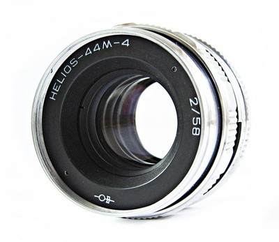 HELIOS-44M-4 58mm f2 ZENIT レンズ M42マウント Helios 44M-4 58mm f/2 Silver White Lens M42 Mount MINT | eBay