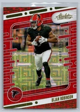 Bijan Robinson 5 2024 Panini Absolute SN #/499 Red Squares Atlanta Falcons Card