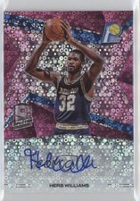 2018-19 Panini Spectra Signatures Neon Pink Prizm 14/25 Herb Williams Auto r7o