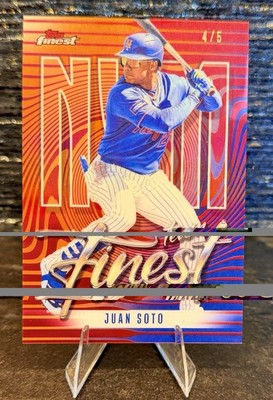 2026 Topps Finest Juan Soto Team Finest TF-14 Red Refractor /5 NYM SSP Rare Hit!
