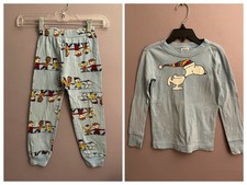 Hanna Andersson - Peanuts Blue Ice Skating Pajamas - Size 4