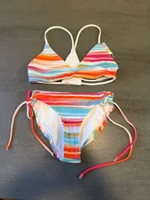 fullc ut NEW colorful  L  SPACE two piece  swimsuit bikini  size XS