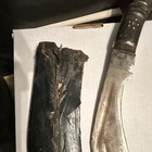 Vintage Kukri Steel Blade Knife w/ Horn Handle and leather and wood sheath. — photo 5