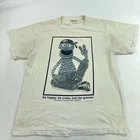 Vintage Sesame Street Grover T Shirt Size Large Hippie Biker Single Stitch Tee