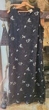 Vintage 90s Black Sleeveless Maxi Dress Whimsigoth Witchy XL Made In India