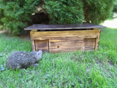 Igel Futterhaus-Igelhotel-Igelhütte- ohne Boden,geflammt