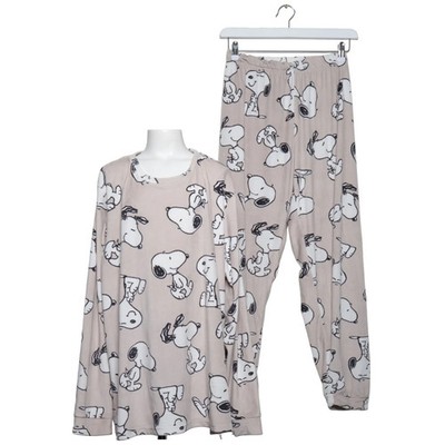 Snoopy, Pyjama, Größe: 146/152, Elasthan/Polyester, Beige/Weiß, Print #cgS