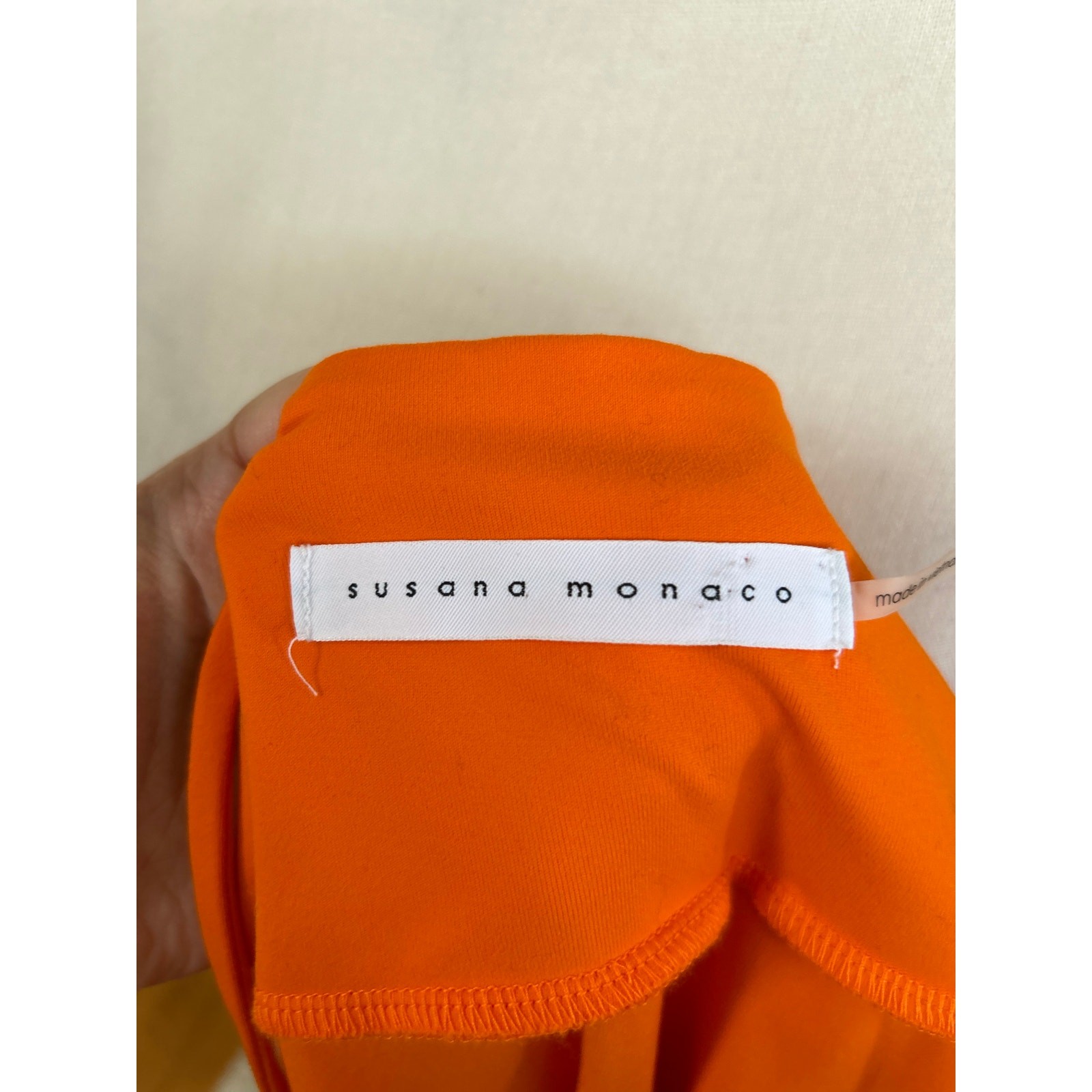 Susana Monaco Orange Square Neck Fitted Sheath Dr… - image 4