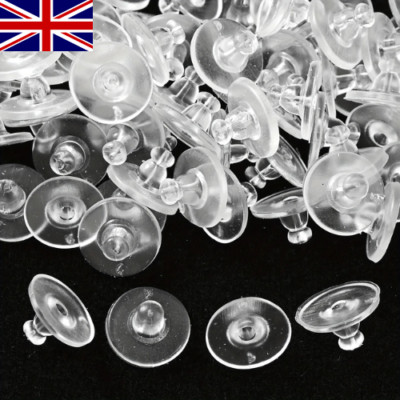 Großer Ersatz-Stopper Silikon weich Gummi Ohrring Rückseiten 6 x 11 mm Ohrring UK