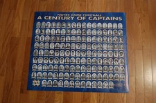 A Century of Captains Notre Dame Football Poster 1900 - 1999