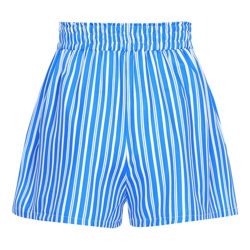 Womens Pants Straight Leg Shorts High Waist Trousers Nightwear Striped Stretch - Picture 23 of 80
