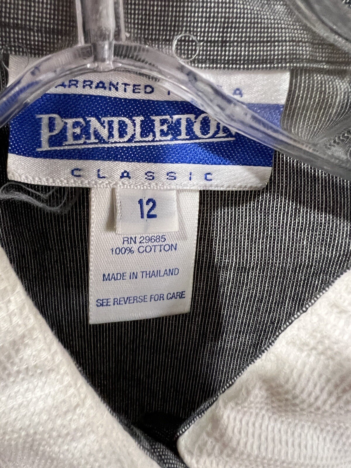 Pendleton Button Down Shirt Blouse. Gray, White T… - image 8