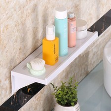 Stick On Wall Storage Shelf Bathroom Shower Floating Shelf Rack Caddy Organizers