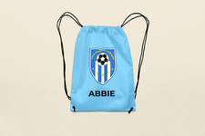 Personalised FOOTBALL inspired GYM BAG BOOT BAG with your favourite team badge