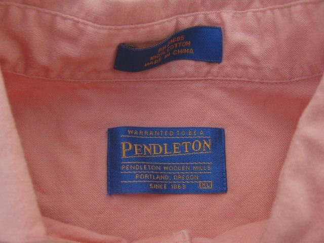 Pendleton Light Coral Cotton Button Down Long Sle… - image 7