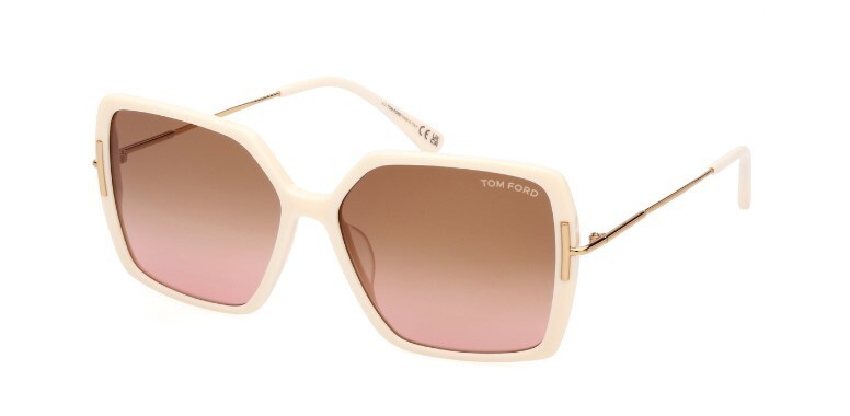 Tom Ford FT1039 Joanna 25F Shiny Ivory/Amber Butterfly  display picture 2