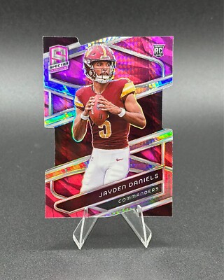 Jayden Daniels 2024 Spectra Pink Hyper Die-Cut /20 RC #2 Washington Commanders