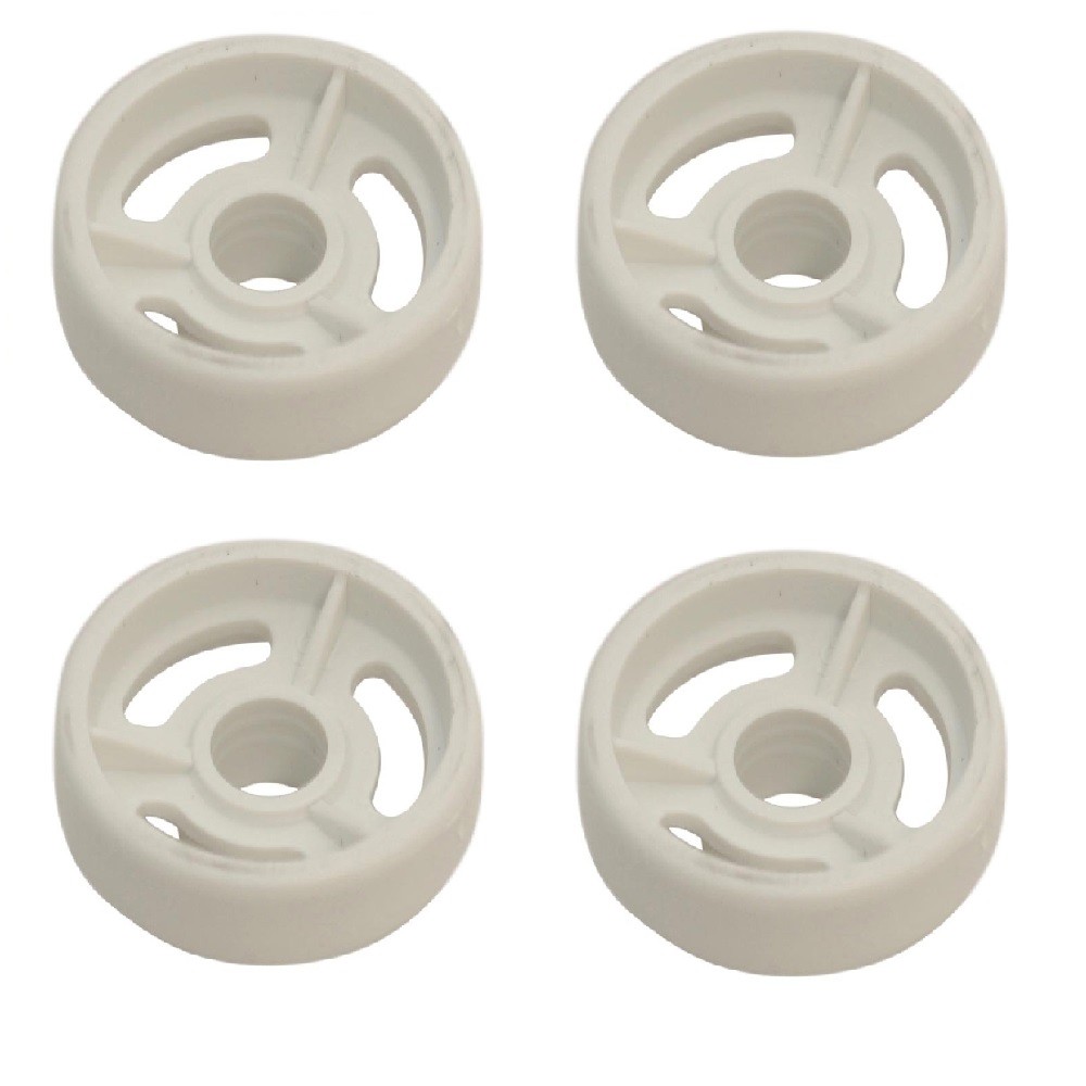 4 x Genuine Hotpoint Dishwasher Lower Basket Wheels BCI45 BCI450 BCI450