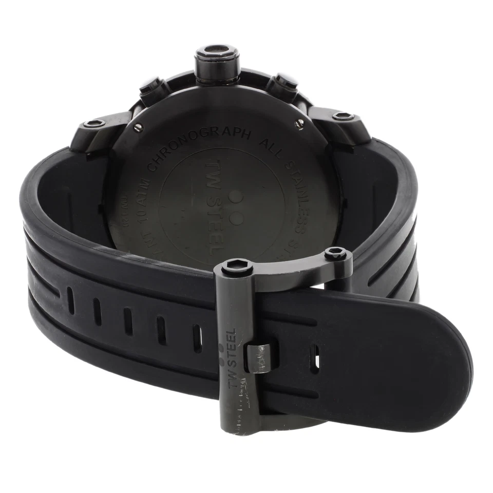 Reloj de cuarzo TW acero negro enchapado en PVD acero inoxidable cronógrafo para hombre TW129 Foto 3 de 3