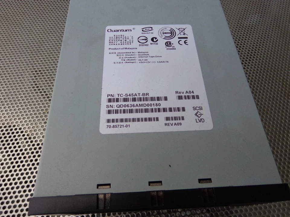 Quantum Tape Drive INTERNAL DLT-S4 LVD 1.6Tb DLTS4 TC-S45AT-XS TC-S45AT-EY -BR - Image 4 of 4
