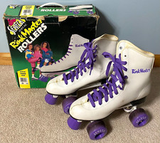 Vintage Seneca Sports Rink Master Rollers White Purple Roller Skates 8 7040