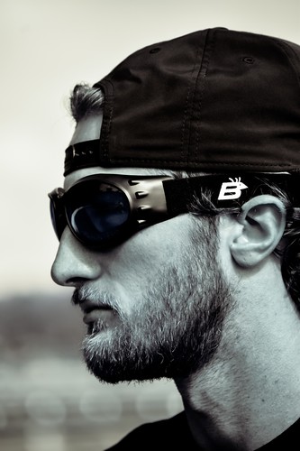 Birdz Eyewear Bald Eagle Padded Motorcycle Riding Safety Goggles Black w/Clear - 第 3/9 張圖片
