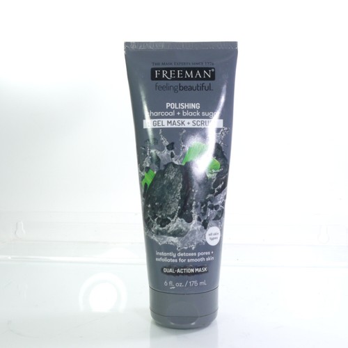 Freeman Polishing Charcoal + Black Sugar Gel Mask + Scrub 6 OZ