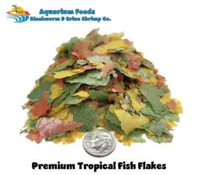 AQUATIC FOODS INC. Premium Tropical Fish Flake Food With FREE 12-Type Pellet Mix & 4-Type Wafer AFI