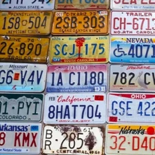 LOT of 12 License Plates 8 States USA License Plate Tag Craft Condition READ