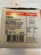 50 amp range receptacle 3p 3wire