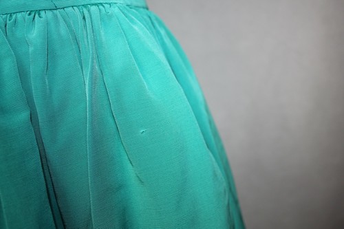 Jasper Conran London Size 12 Vintage Green Sleeveless Long Puff Skirt Dress - Picture 9 of 12