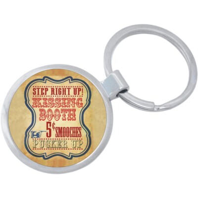 Kissing Booth Keychain - Includes 1.25 Inch Loop for Keys or Backpack
