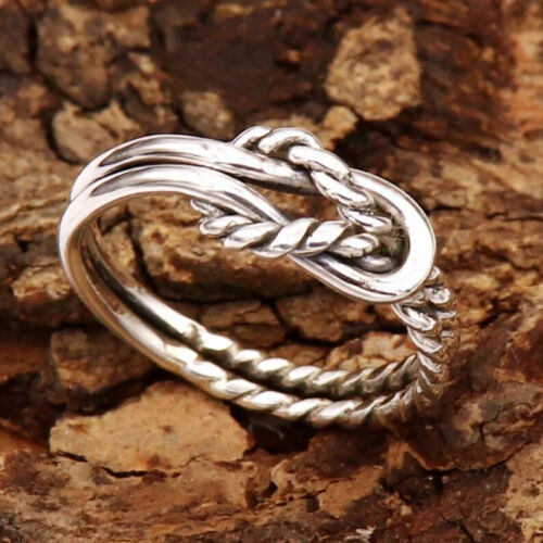 Infinity Knot Ring, Sterling silver