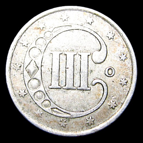 1851-O Silver Three Cent Piece 3cp ---- Nice Coin ---- #732V - Picture 2 of 2