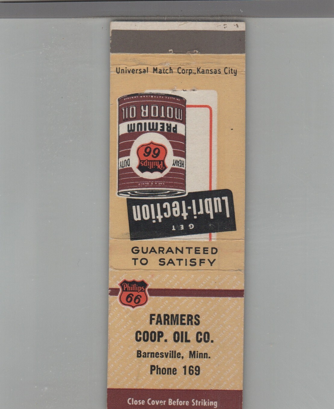 Matchbook Cover Phillips 66 Farmers Coop Oil Co. Barnesville, MN eBay