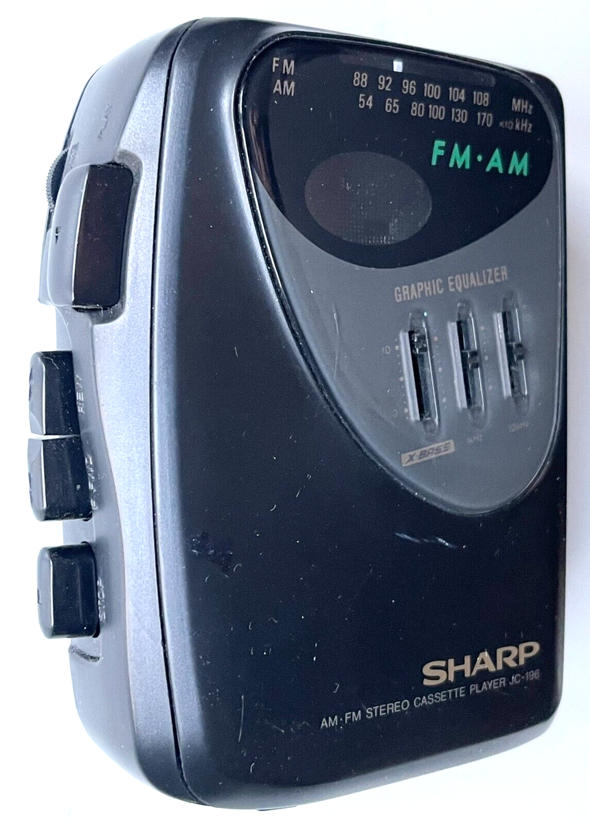 SHARP FM/AM STEREO CASSETTE PLAYER JC-196 WITH GRAPHIC EQUALIZTER