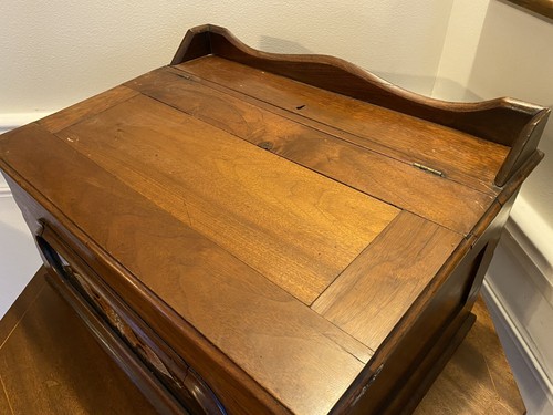 Antique Victorian Table Top Walnut Writing Desk Traveling Document Box - Picture 3 of 11
