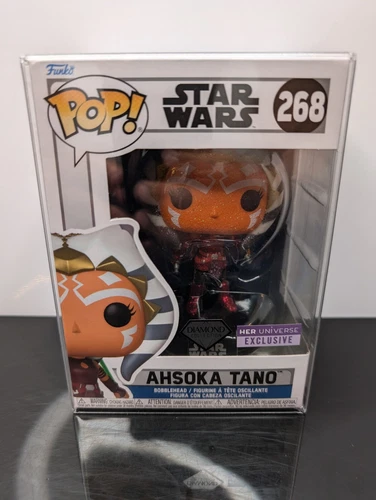 Funko Pop Star Wars Ahsoka Tano Diamond Her Universe Exclusive Pop Protector