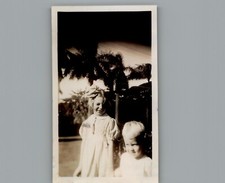 Antique 1940's Brother and Sister - Black & White Photography Photo