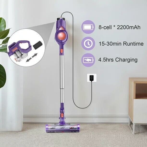 GeeMo 20 Kpa Cordless Vacuum 4in1 Stick Vacuum Cleaner, AntiStatic