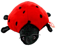 Vintage 1999 Ty Beanie Buddy Lucky the Ladybug Large Red Black Plush MWMT