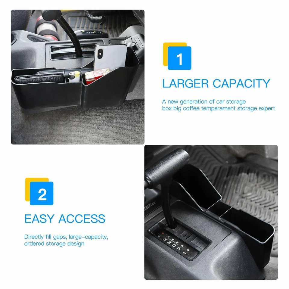 Gear Storage Box Console Pockets Organizer Tray for Jeep Wrangler 1997-2006 TJ 1 - Image 4 of 4