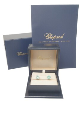 Chopard So Happy Diamonds Green Stone Earrings