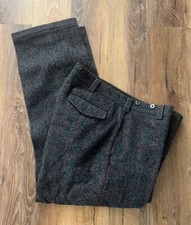 Vintage USA made WOOLRICH thick wool Malone pants 38x29 windowpane Hunting AS-IS